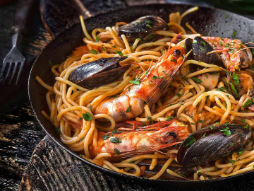 Μακαρόνια με θαλασσινά