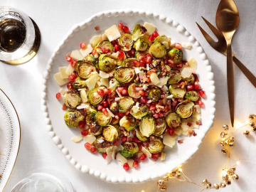 Λαχανάκια Βρυξελλών με μπέικον και παρμεζάνα