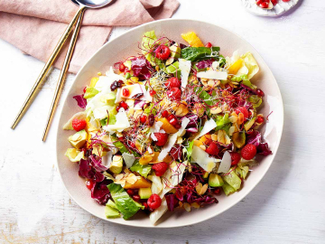 Σαλάτα με ρόδι και πορτοκάλι