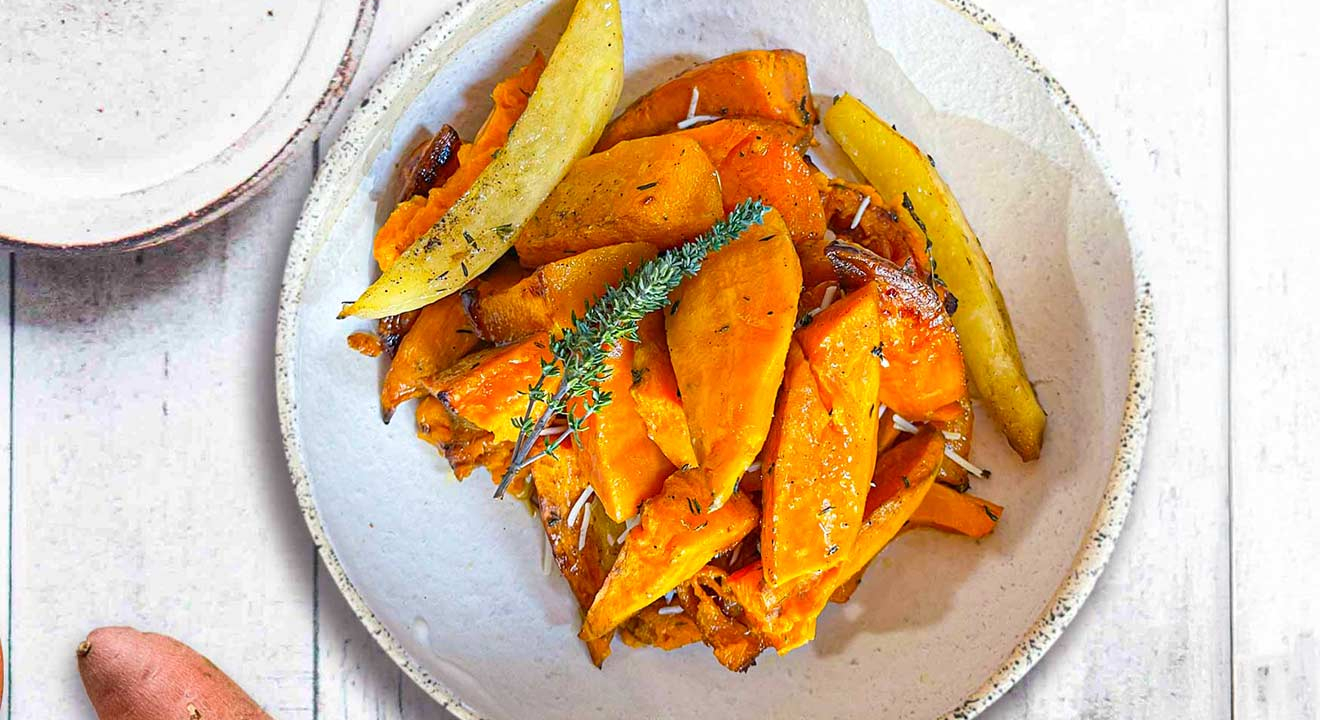 γλυκοπατατεσ στο φουρνο