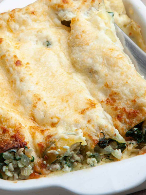 Κανελόνια με σπανάκι