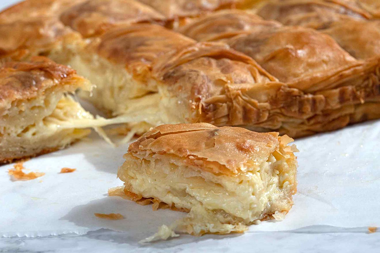 Κασερόπιτα με φύλλο κρούστας