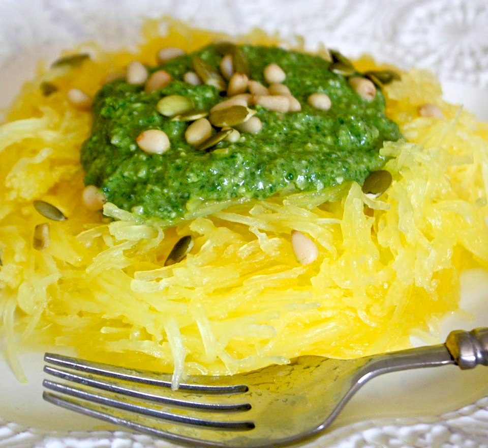 μακαρονια με κολοκυθα - spaghetti squash