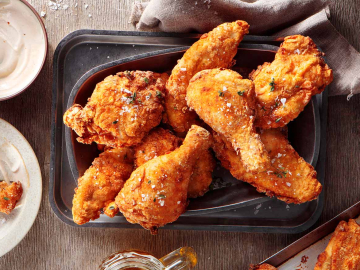 Τηγανητό κοτόπουλο με τραγανή κρούστα