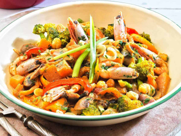 Γαρίδες με κάρυ