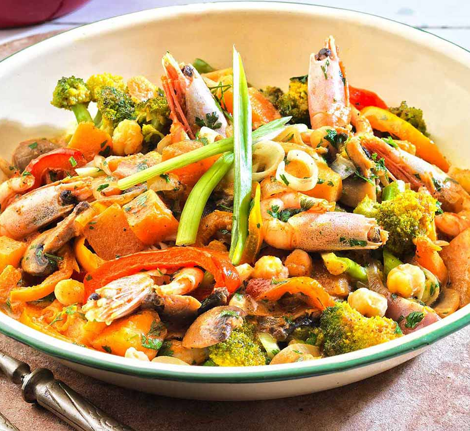 γαριδεσ με καρυ