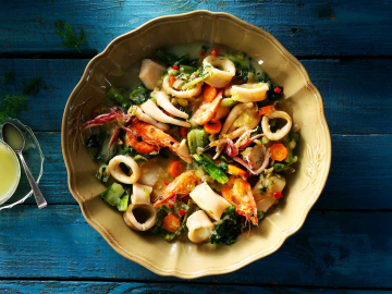 Φρικασέ θαλασσινών νηστίσιμο