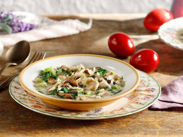 Μαγειρίτσα με μανιτάρια