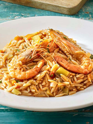 Κριθαρότο με γαρίδες