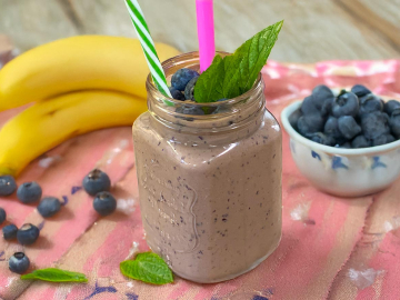 Smoothie πρωτεΐνης με μπανάνα