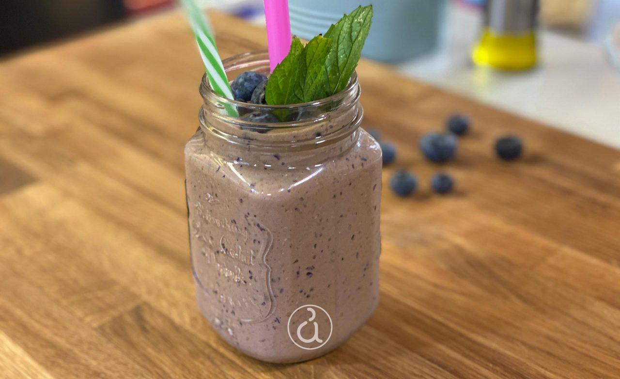 Smoothie πρωτεΐνης με μπανάνα