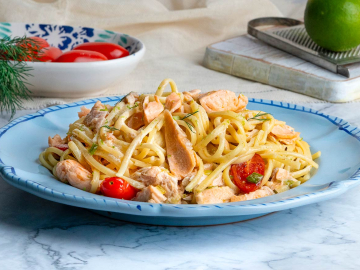 Μακαρόνια με σολομό