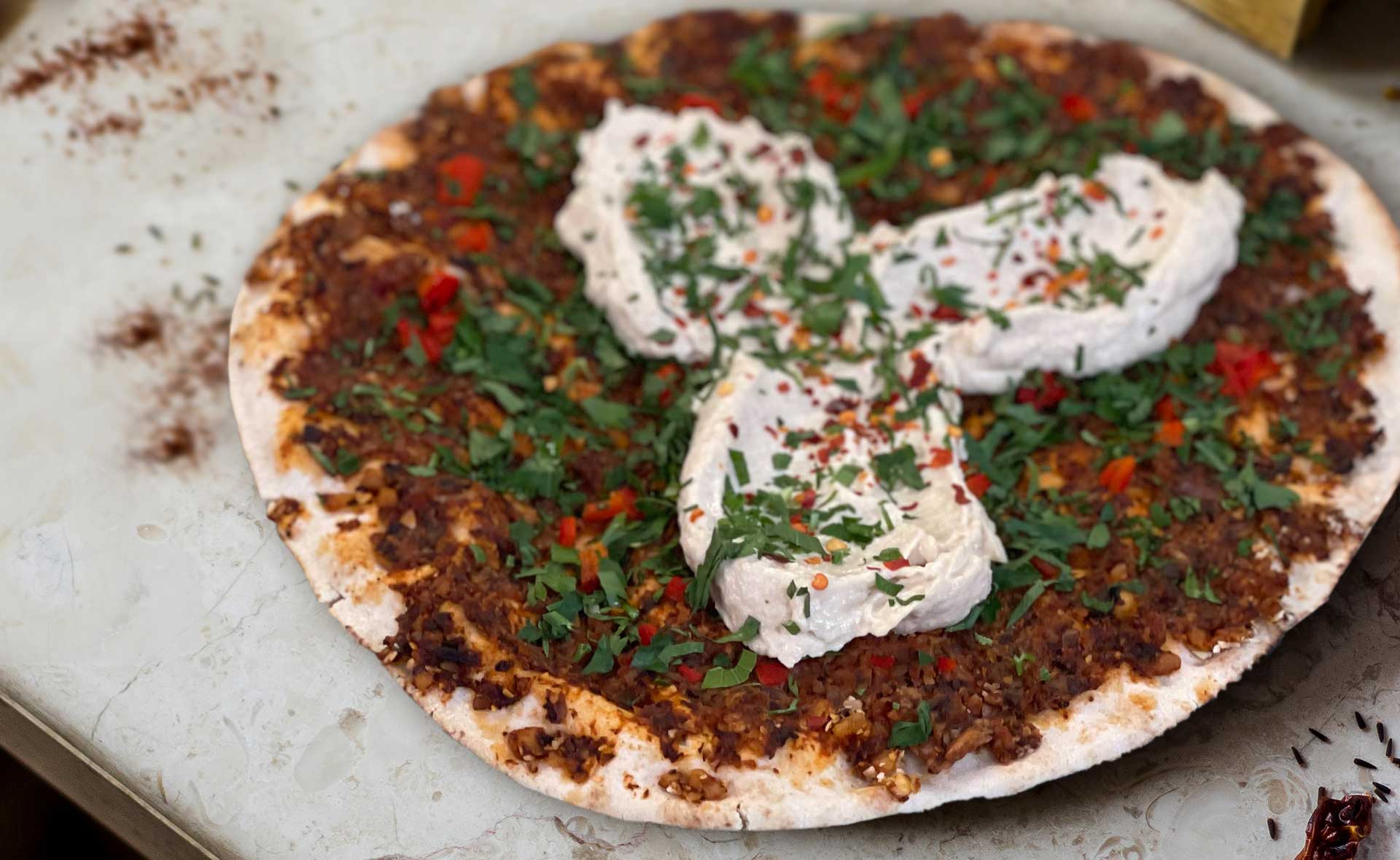λαχματζουν vegan