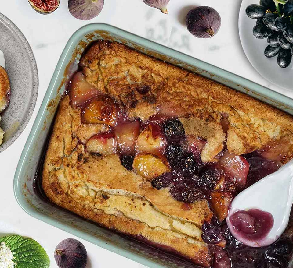 cobbler cake - peach cobbler