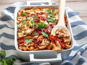 Ζυμαρικά ολικής στο φούρνο