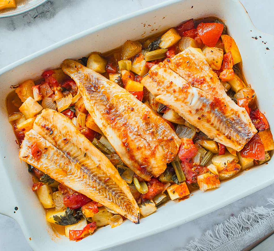 μπακαλιαροσ στο φουρνο