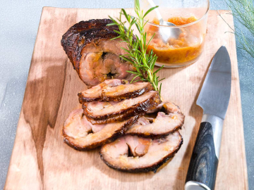 Χοιρινός λαιμός με πορτοκάλι στο φούρνο