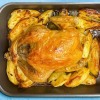 Lemon roast chicken with potatoes