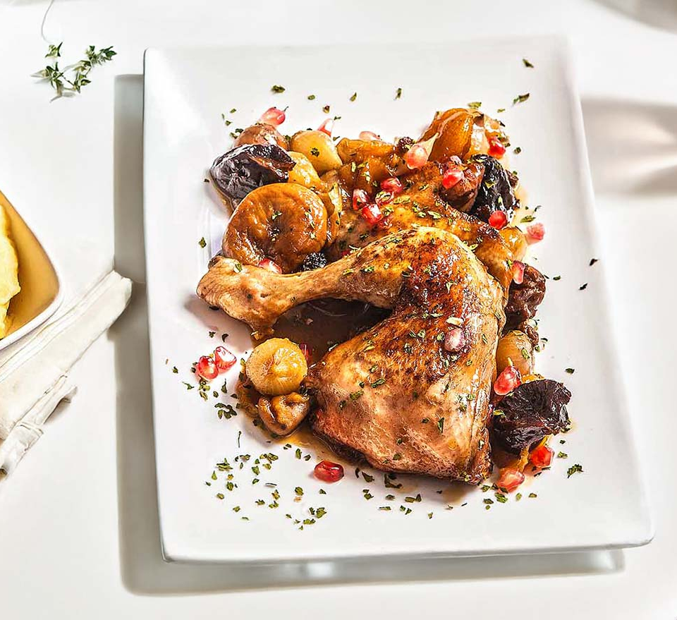 κοτοπουλο με αποξηραμενα φρουτα