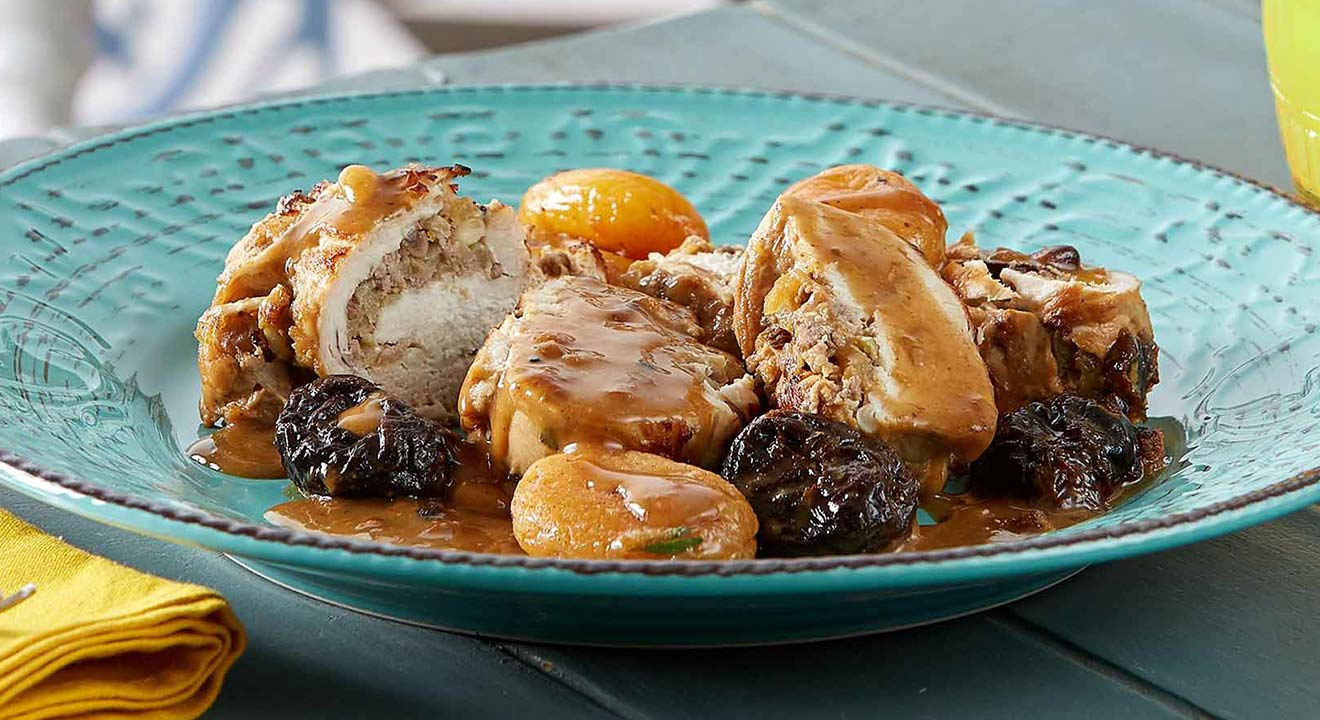 γεμιστο κοτοπουλο χριστουγεννιατικο