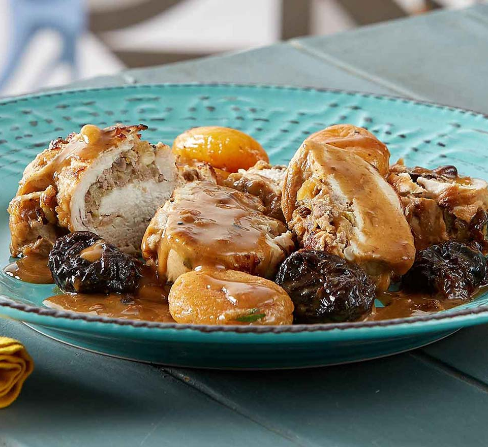 γεμιστο κοτοπουλο χριστουγεννιατικο