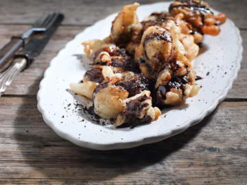 Λουκουμάδες με μπισκότο