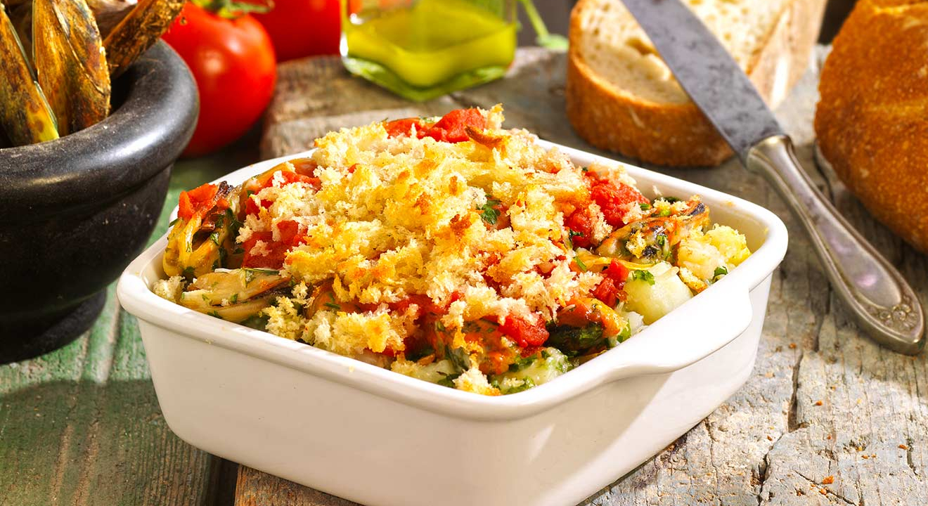 μυδια στο φουρνο