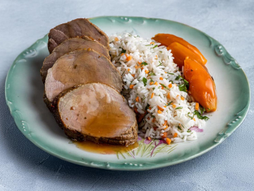 Μοσχάρι λεμονάτο με ρύζι