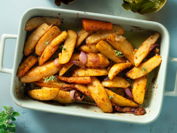 Πατάτες μεθυσμένες στο φούρνο με μπύρα