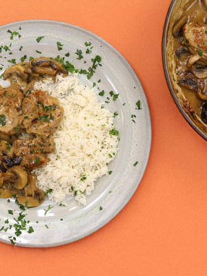 Ψαρονέφρι αλά κρεμ με μανιτάρια