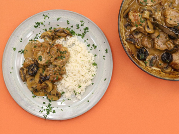 Ψαρονέφρι αλά κρεμ με μανιτάρια