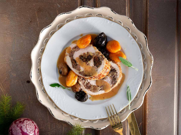 Χριστουγεννιάτικο κοτόπουλο ρολό