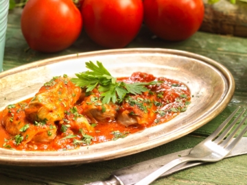 Λαχανοντολμάδες κοκκινιστοί