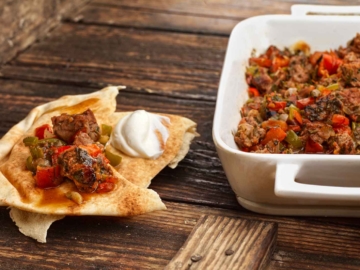 Μοσχάρι με πιπεριές και μπύρα