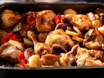 Κοτόπουλο με λαχανικά στο φούρνο