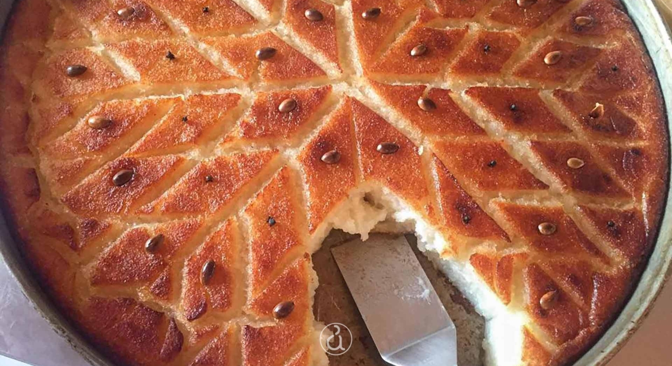 νηστίσιμο ραβανί με ρύζι