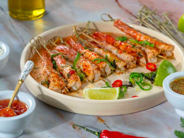 Σουβλάκι με γαρίδες