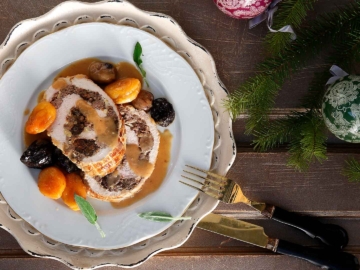 Χριστουγεννιάτικο κοτόπουλο ρολό