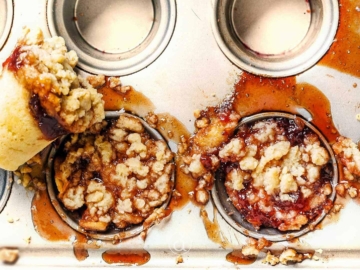 Muffins με μαρμελάδα