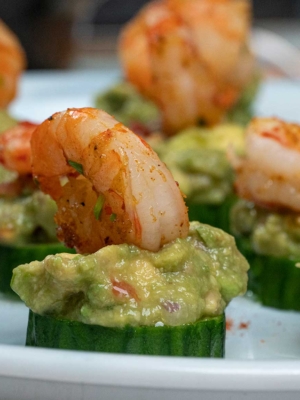 Γουακαμόλε με γαρίδες