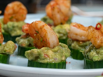 Γουακαμόλε με γαρίδες