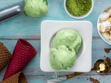 Παγωτό matcha tea χωρίς ζάχαρη