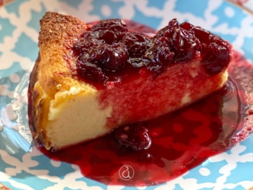 Cheesecake με καραμελωμένα βύσσινα του Στέλιου Παρλιάρου