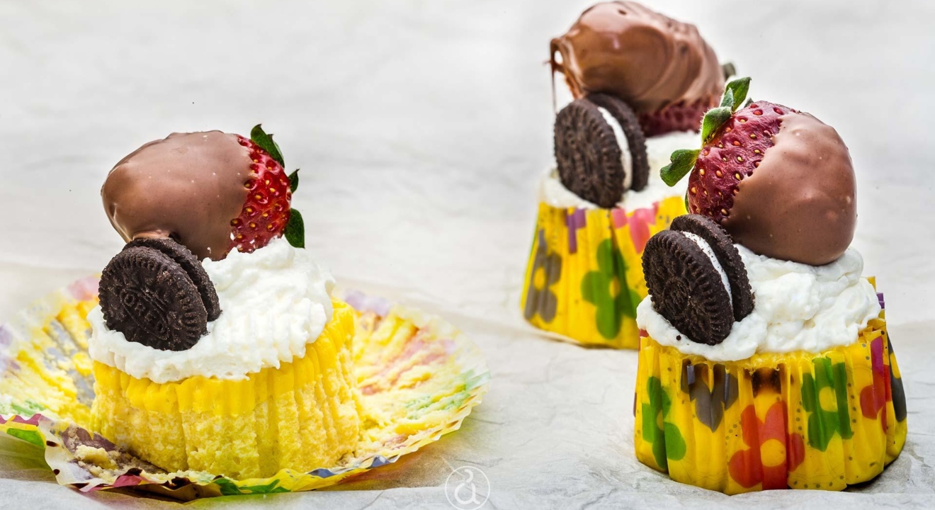 cupcakes με μπισκότα