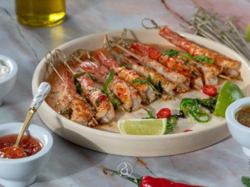 Σουβλάκι με γαρίδες