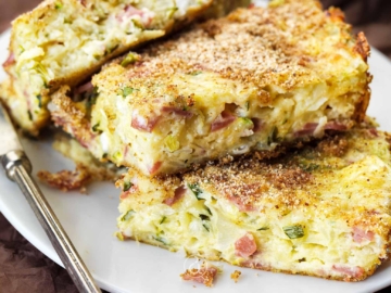 Ζαμπονοτυρόπιτα χωρίς φύλλο