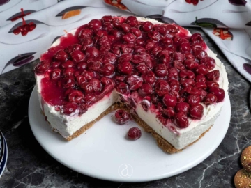 Cheesecake με μελομακάρονα