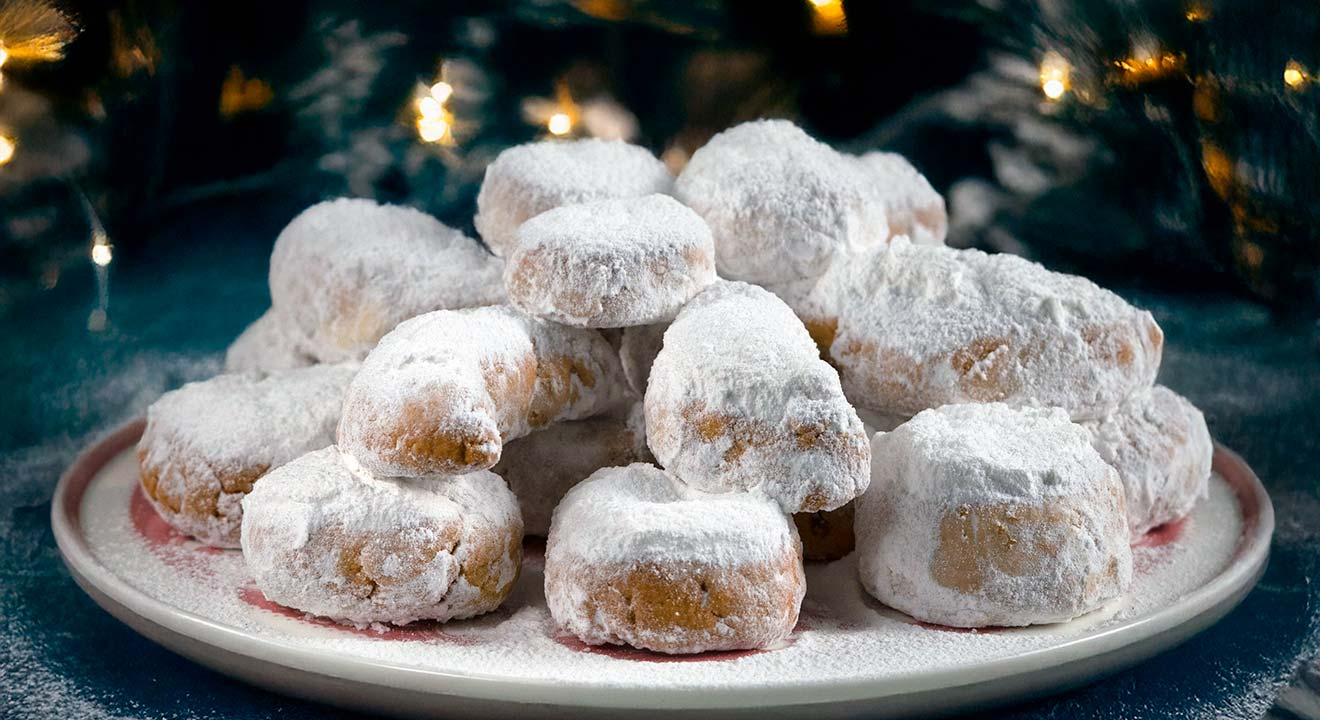 κουραμπιεδεσ - κουραμπιεδεσ αργυρω = κουραμπιεδεσ συνταγη