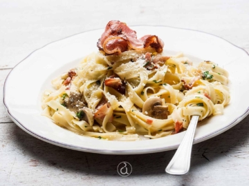 Καρμπονάρα με μανιτάρια