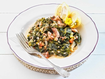 Καλαμαράκια με σπανάκι